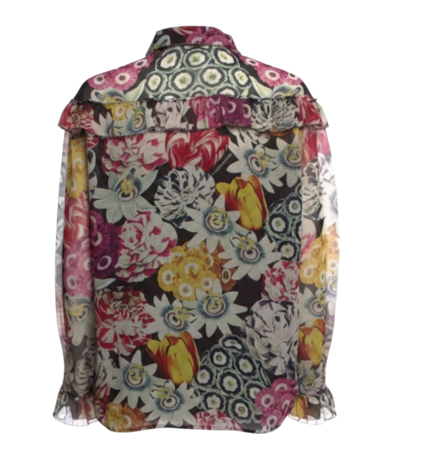 Burberry Silk Floral Print Blouse
