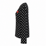 Comme des Garçons PLAY Polka Dot Long Sleeve Top