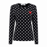 Comme des Garçons PLAY Polka Dot Long Sleeve Top