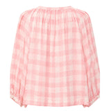 Dôen Jane Pink & White Gingham Blouse