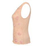 Escada Embellished Floral Sleeveless Top