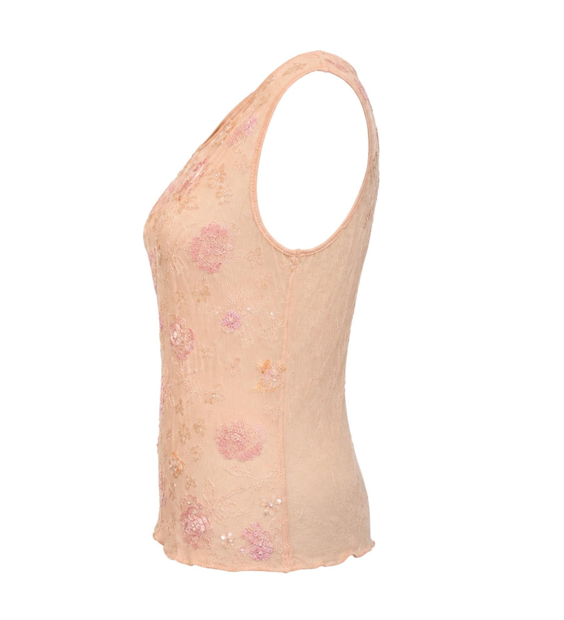 Escada Embellished Floral Sleeveless Top