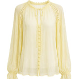 Free People Sheer Button Blouse