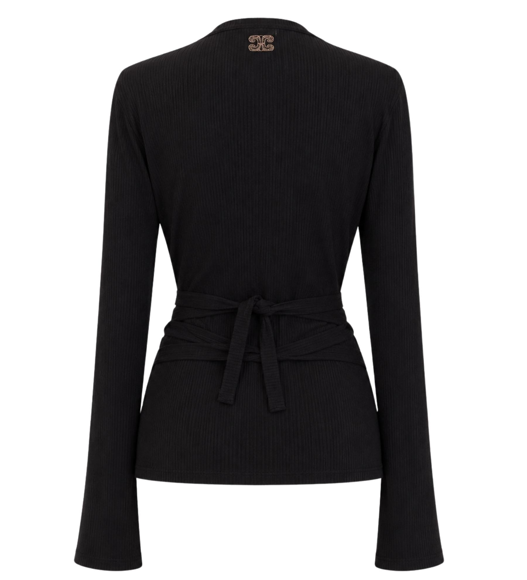 Ganni Cut-Out Wrap Top