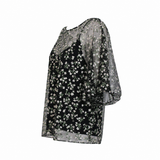 Kate Sylvester Sheer Floral Overlay Top