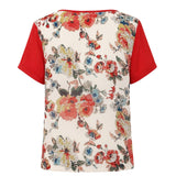 Kate Sylvester Mixed-Media Floral Graphic Top