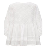 Karen Walker Smocked Cotton Blouse