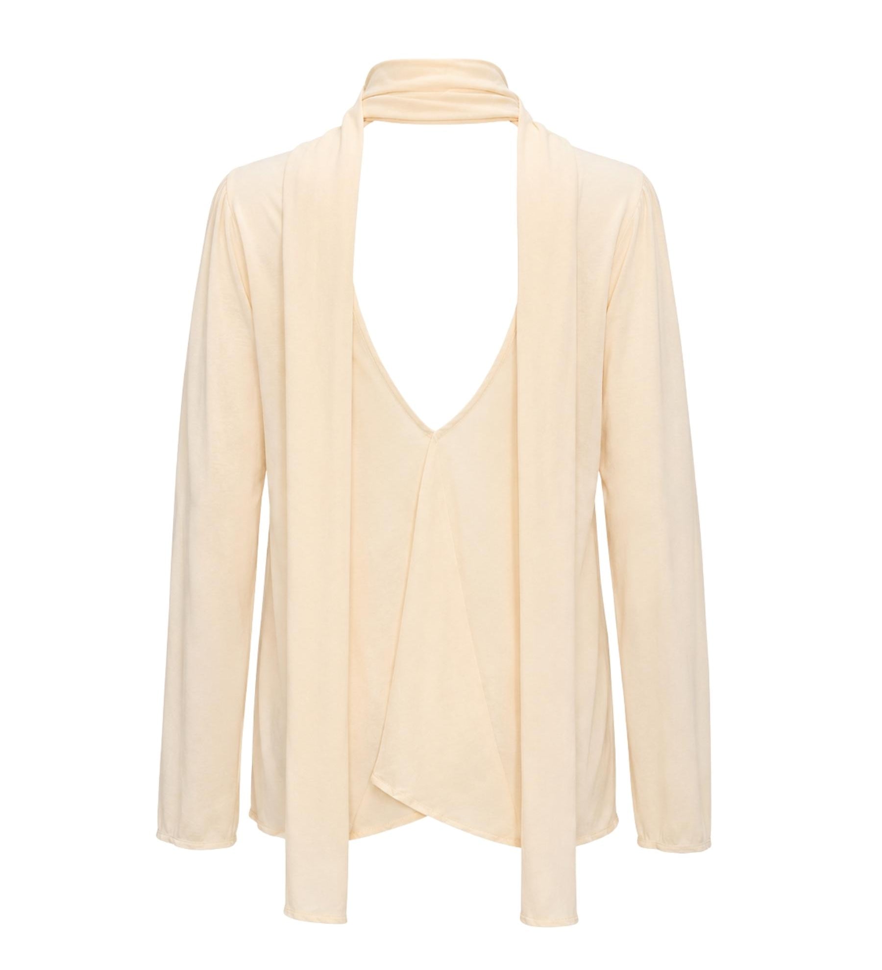 Miss Crabb Draped Top with Detachable Scarf