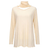 Miss Crabb Draped Top with Detachable Scarf