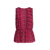M Missoni Floral Print Crew Neck Blouse