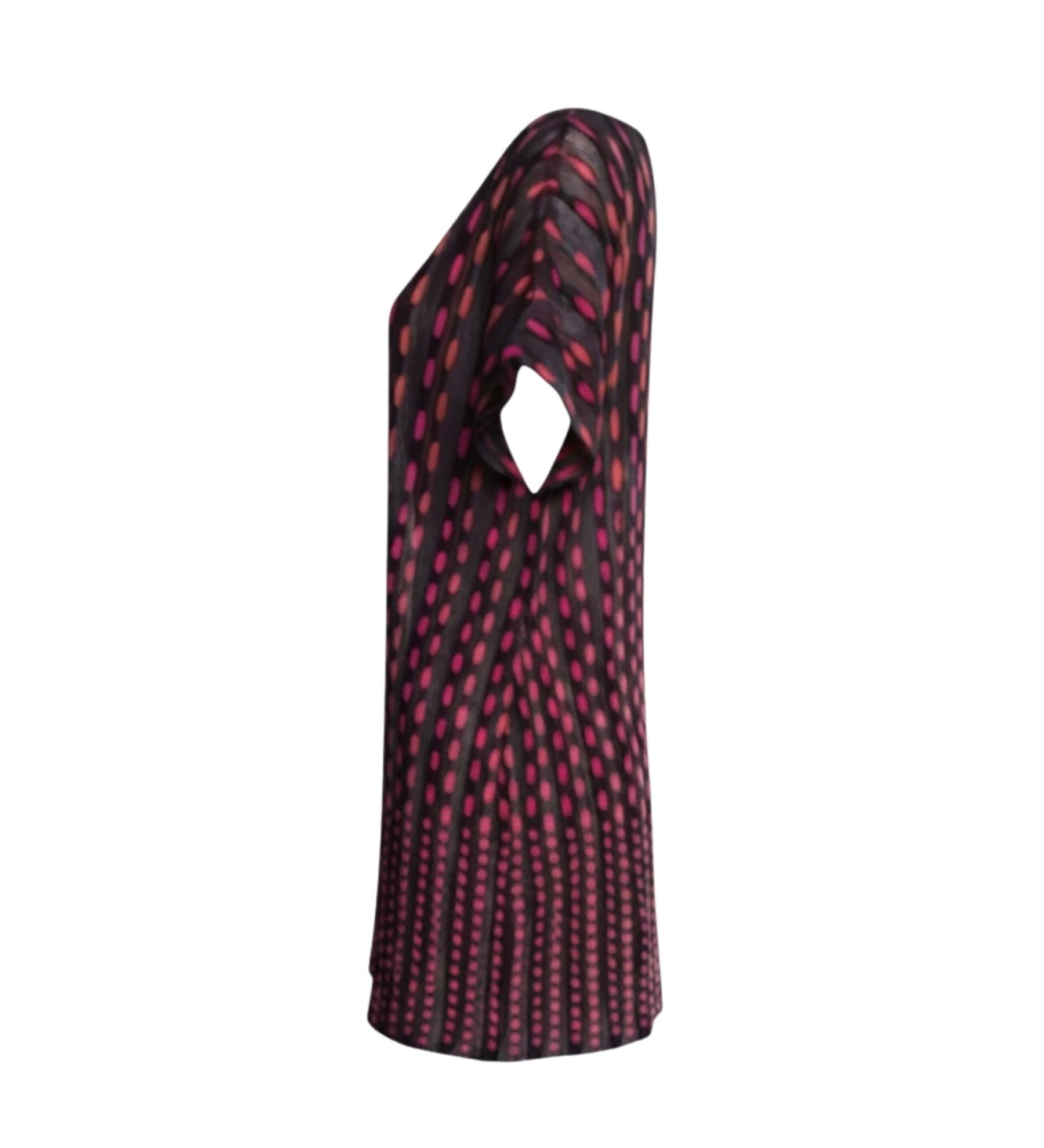 M Missoni Printed Bateau Neckline Tunic