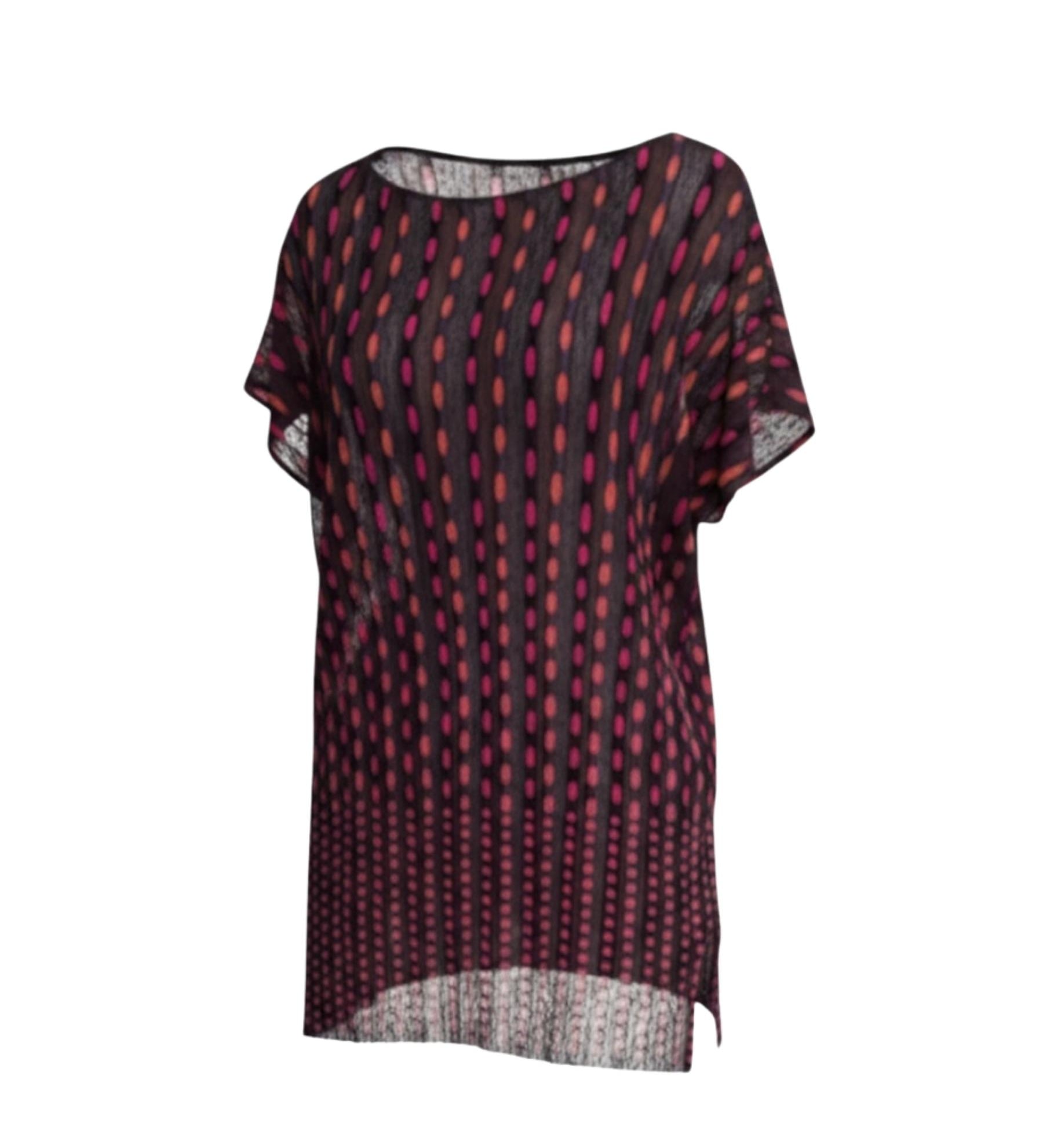 M Missoni Printed Bateau Neckline Tunic
