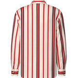 Maggie Marilyn "Believe In You" Striped Silk Ruffle Shirt