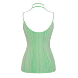 Paris Georgia Ribbed Halter Knit Top