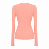 Paris Georgia Cut-Out Ribbed Long Sleeve Top