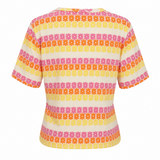 RUBY Floral Stripe Flower Top
