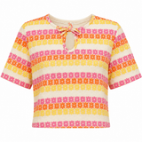 RUBY Floral Stripe Flower Top