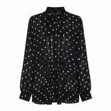Samsøe Samsøe Polka Dot Tie Neck Blouse