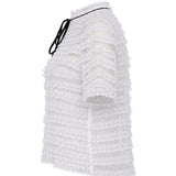 Sandro Silk Lace Pattern Blouse