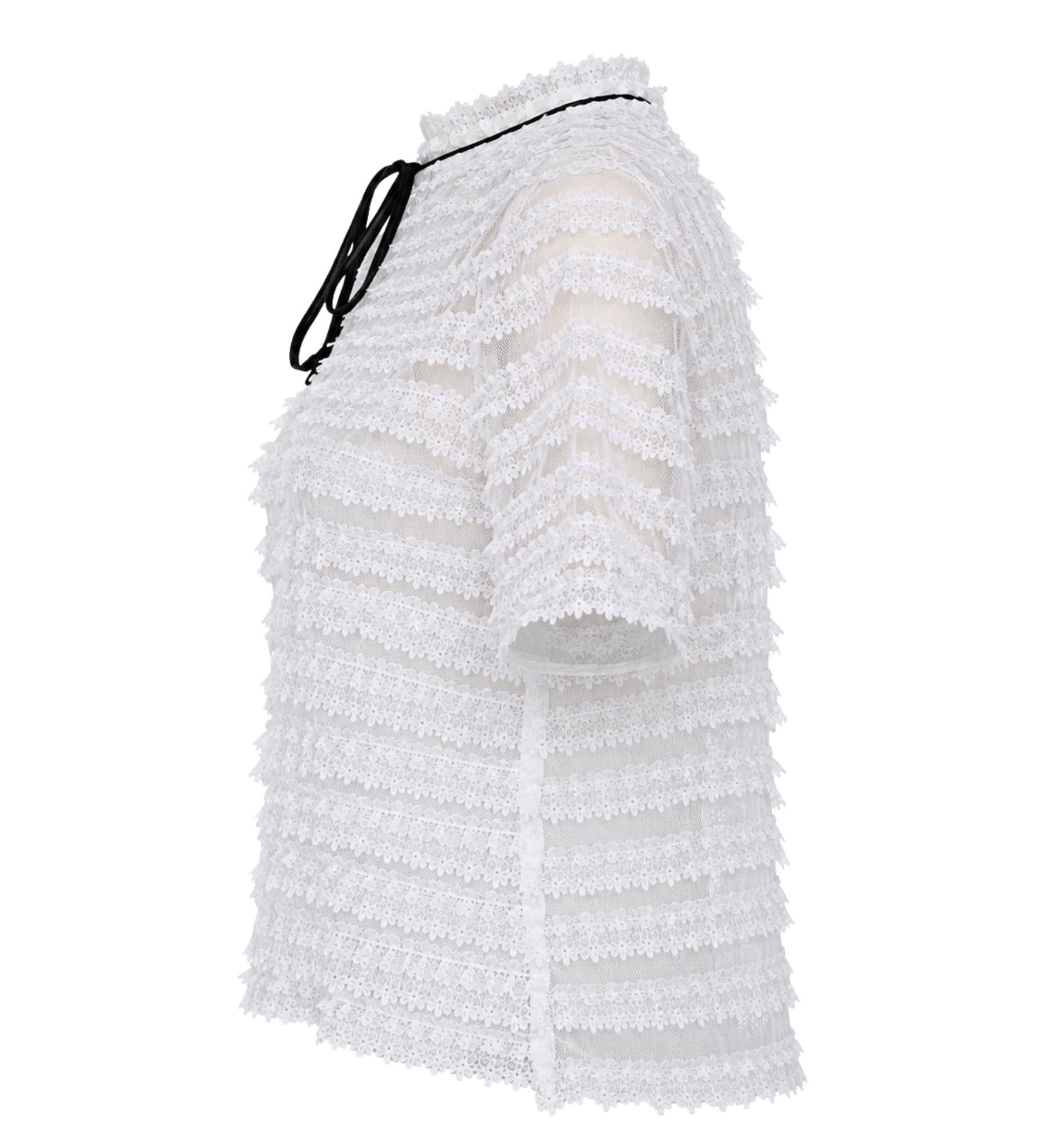 Sandro Silk Lace Pattern Blouse