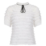 Sandro Silk Lace Pattern Blouse