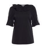Simone Rocha Ruffle-Trim Sheer Sleeve Top
