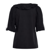 Simone Rocha Ruffle-Trim Sheer Sleeve Top