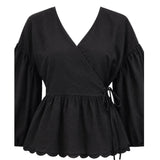 Trelise Cooper “Tied and Tested” Seersucker Peplum Top