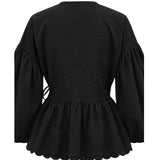 Trelise Cooper “Tied and Tested” Seersucker Peplum Top
