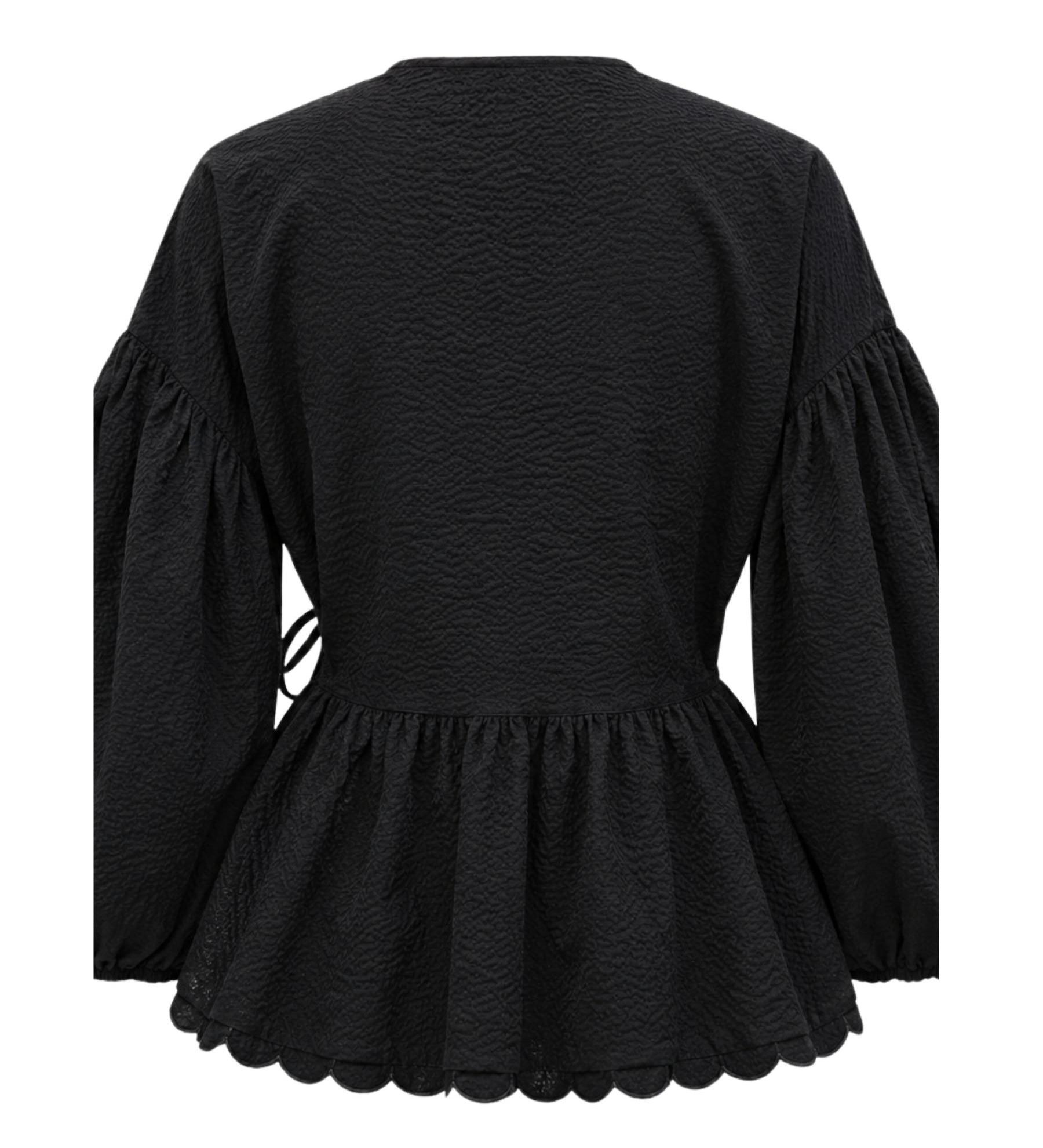 Trelise Cooper “Tied and Tested” Seersucker Peplum Top
