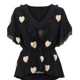 COOPER by Trelise Cooper “Heart Beat” Gold Heart Top