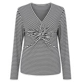 COOPER by Trelise Cooper Knotted V-Neck Striped Top