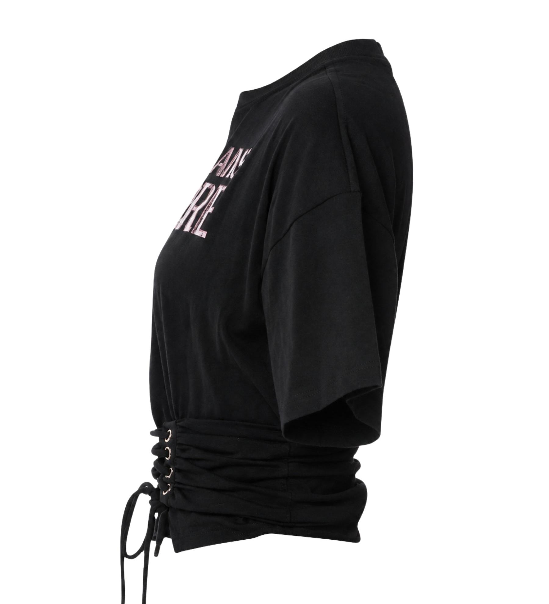 Versace Jeans Couture Lace-Up Corset Logo T-Shirt