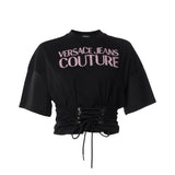 Versace Jeans Couture Lace-Up Corset Logo T-Shirt