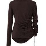 Wynn Hamlyn Ruched Asymmetric Top