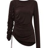Wynn Hamlyn Ruched Asymmetric Top