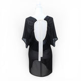 WORLD Brand Sheer Black Avant-Garde Open Back Dress