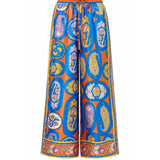 Alémais Luis Printed Silk Wide-Leg Pants