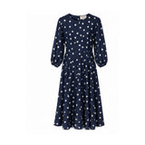 Twenty-Seven Names Navy Polka Dot Midi Dress – Size 8